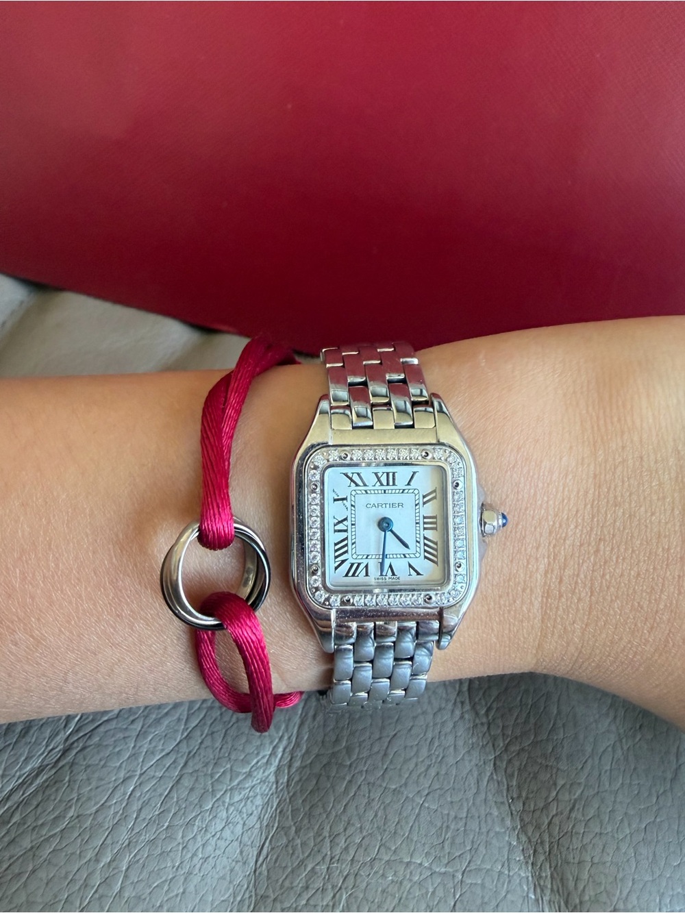Cartier Panthère de Cartier Quartz Watch Stainless Steel with Diamond Bezel 22 - Picture 3 of 9